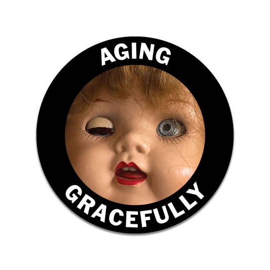 Aging Gracefully Doll Vinyl Sticker